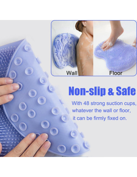 Alfombrilla de Exfoliación para Pies y Espalda DECKALY Gris y Púrpura