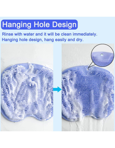 Alfombrilla de Exfoliación para Pies y Espalda DECKALY Gris y Púrpura