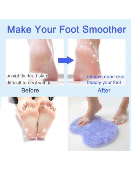 Alfombrilla de Exfoliación para Pies y Espalda DECKALY Gris y Púrpura