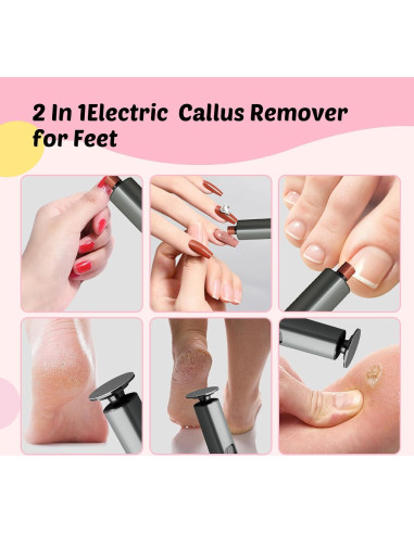 Removedor de Callos Eléctrico Dongguan FR10, 9 Velocidades, Carga Tipo-C