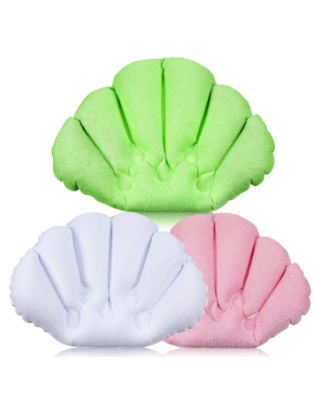 Jetec Almohadas Inflables para Baño 3 Piezas con Ventosas Jetec Almohadas Inflables para Baño 3 Piezas con Ventosas