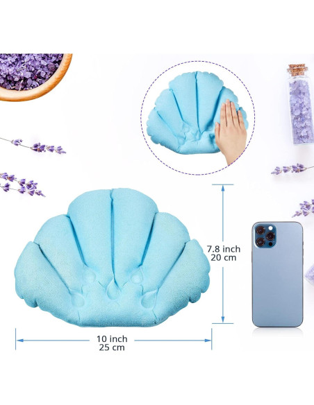 Jetec Almohadas Inflables para Baño 3 Piezas con Ventosas Jetec Almohadas Inflables para Baño 3 Piezas con Ventosas