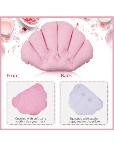 Jetec Almohadas Inflables para Baño 3 Piezas con Ventosas