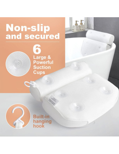 Almohada de Baño Vanstormy - Soporte Cuello y Espalda 38.8x33.4cm