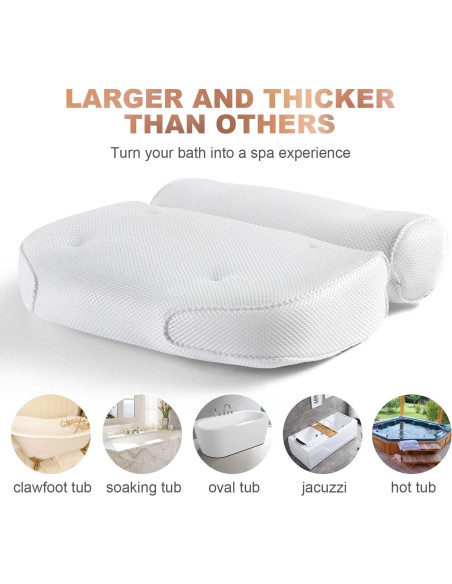 Almohada de Baño Vanstormy - Soporte Cuello y Espalda 38.8x33.4cm