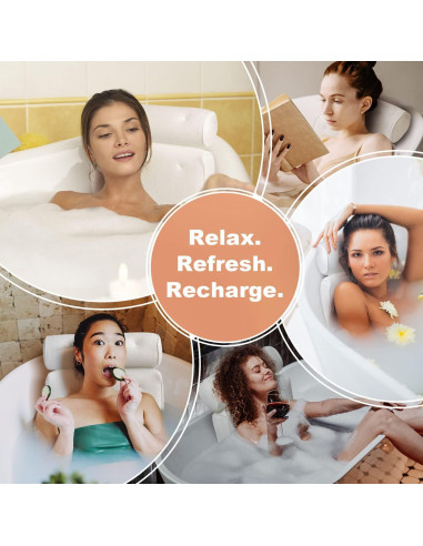 Almohada de Baño Vanstormy - Soporte Cuello y Espalda 38.8x33.4cm