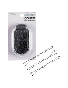 Conair Horquillas Negras 75 Unidades con Estuche de Almacenamiento