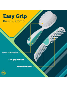 Cepillo y Peine Easy Grip Safety 1st para Bebés y Niños 2