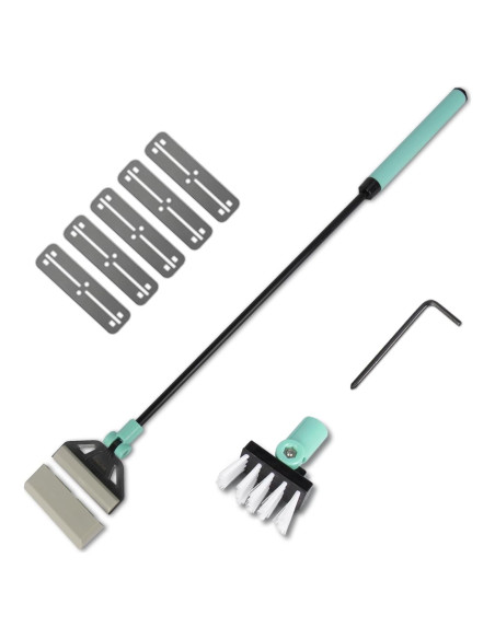 Raspador de Algas UPETTOOLS para Acuarios 50 cm con 5 Cuchillas