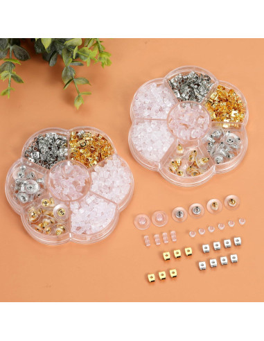 500 Respaldo de Pendientes Nkwuire Hipoalergénico Silicona