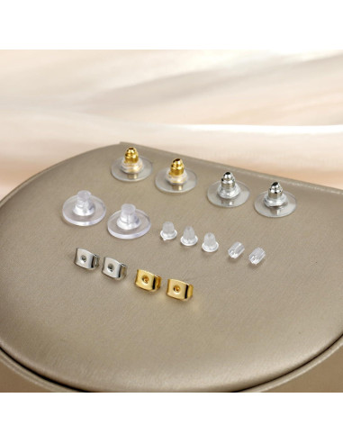 500 Respaldo de Pendientes Nkwuire Hipoalergénico Silicona