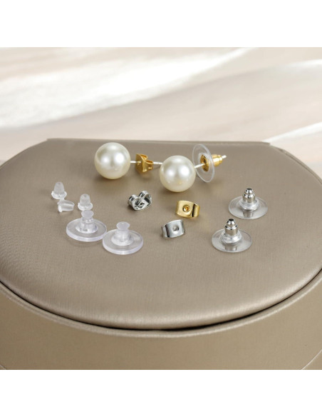 500 Respaldo de Pendientes Nkwuire Hipoalergénico Silicona