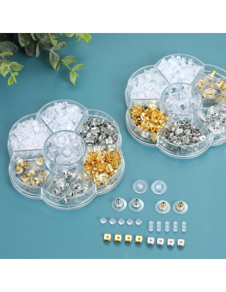 500 Respaldo de Pendientes Nkwuire Hipoalergénico Silicona