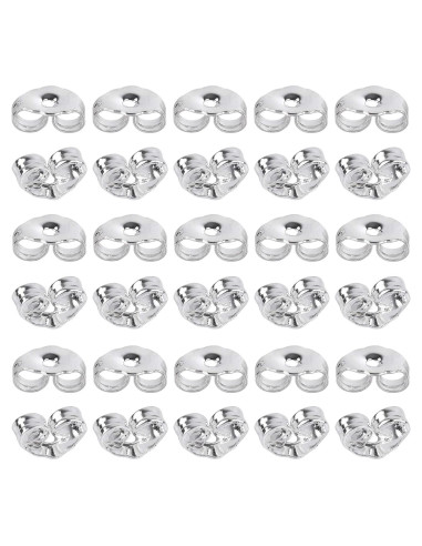 Respaldo de Aretes SANNIX 30pcs Plata Esterlina 4x6mm