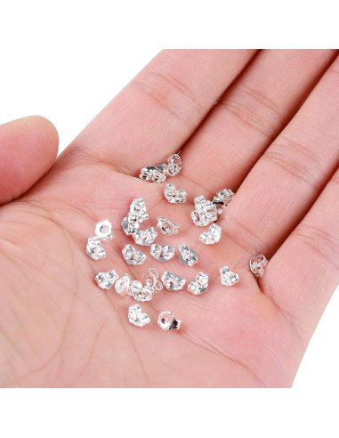 Respaldo de Aretes SANNIX 30pcs Plata Esterlina 4x6mm