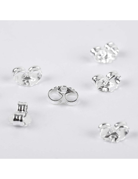 Respaldo de Aretes SANNIX 30pcs Plata Esterlina 4x6mm