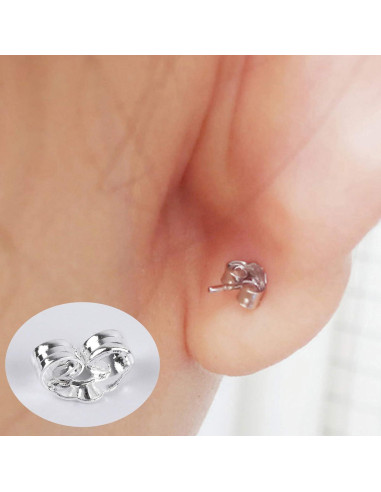 Respaldo de Aretes SANNIX 30pcs Plata Esterlina 4x6mm