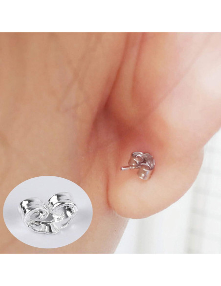 Respaldo de Aretes SANNIX 30pcs Plata Esterlina 4x6mm