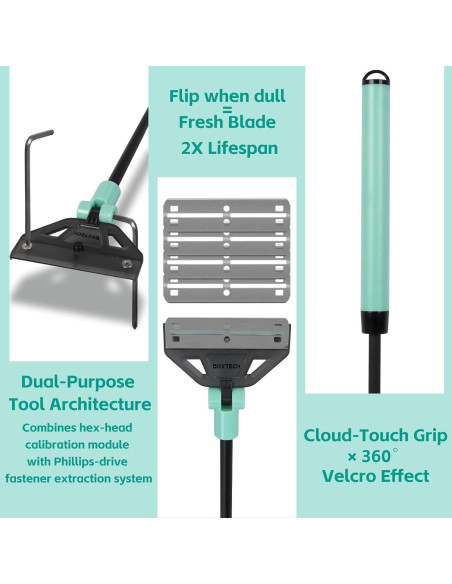 Raspador de Algas UPETTOOLS para Acuarios 50 cm con 5 Cuchillas