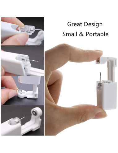 Kit de Perforación de Orejas HYJLPAF - 4 Pistolas Desechables con Aretes 5mm