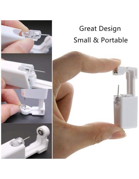 Kit de Perforación de Orejas HYJLPAF - 4 Pistolas Desechables con Aretes 5mm Kit de Perforación de Orejas HYJLPAF - 4 Pistolas Desechables con Aretes 5mm