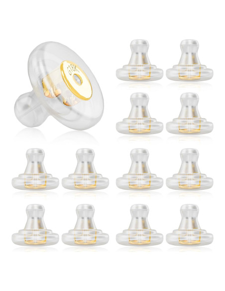 Resortes de Silicona Hipoalergénicos JUNCHONG 12 PCS Oro