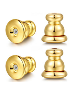 Resortes de Seguridad para Pendientes Moconar Oro 18K 4 Pcs