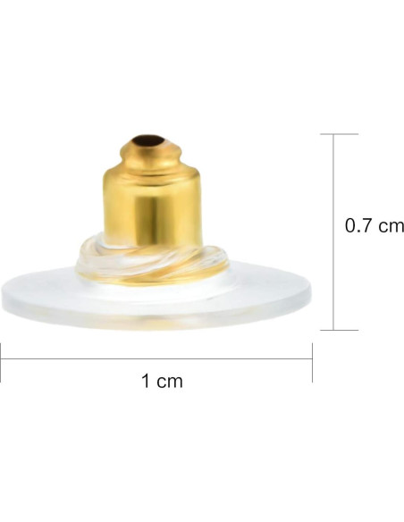 200 Piezas Respaldo de Pendientes Oro Outus - Goma