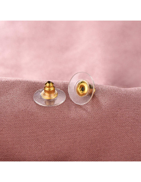 200 Piezas Respaldo de Pendientes Oro Outus - Goma