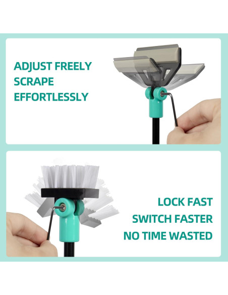 Raspador de Algas UPETTOOLS para Acuarios 50 cm con 5 Cuchillas