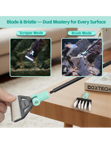 Raspador de Algas UPETTOOLS para Acuarios 50 cm con 5 Cuchillas