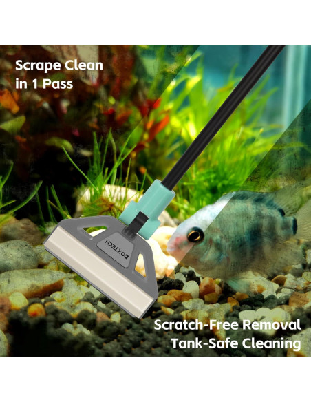 Raspador de Algas UPETTOOLS para Acuarios 50 cm con 5 Cuchillas