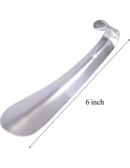 Cuerno de zapato de acero inoxidable con mango largo - 2 unidades