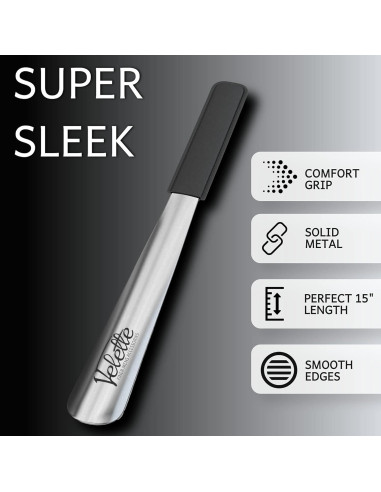 Cuerno de Zapato Largo Velette Metal 38.1 cm para Viajes