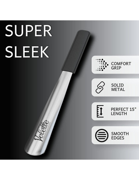 Cuerno de Zapato Largo Velette Metal 38.1 cm para Viajes