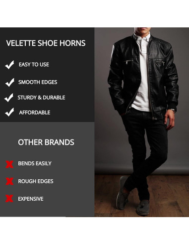 Cuerno de Zapato Largo Velette Metal 38.1 cm para Viajes