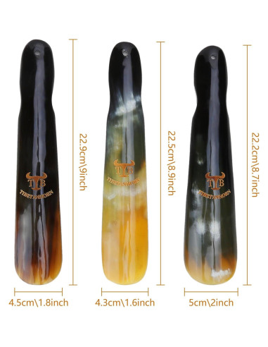 Cuerno de zapato Tibetanhorn natural 22.1-23.9 cm para hombres