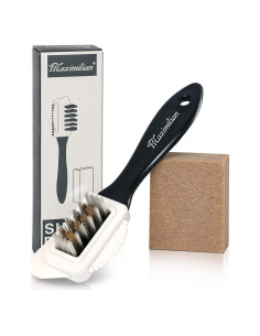 Kit de Limpieza de Zapatos Maximilian - Cepillo 4 en 1 para Cuero
