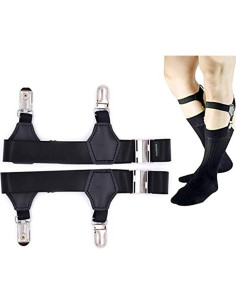 Cinturones para Calcetines Ajustables 2-Pack con Clips de Metal 2