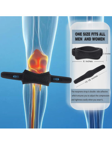 Correa para Tendón Patelar WOPOKY - Alivio Dolor Rodilla Ajustable
