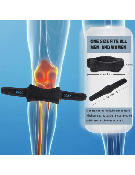 Correa para Tendón Patelar WOPOKY - Alivio Dolor Rodilla Ajustable