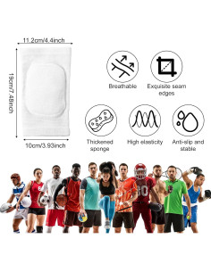 Almohadillas de Codo de Compresión EupHHonycs - 19 cm - Blanco 2