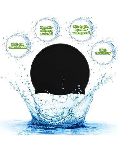 Gorros de Natación Silicona Syhood 6 Piezas Unisex Adulto