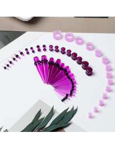 Kit de Estiramiento de Orejas 50 Piezas CABBE KALLO Silicona 2