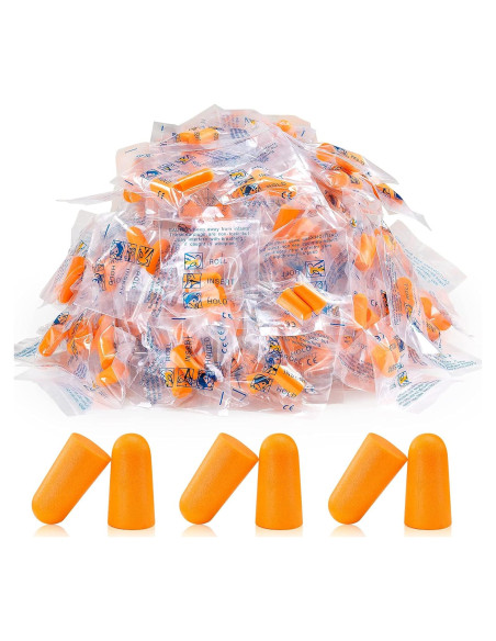 100 Pares de Tapones para Oídos Jindali Reducción de Ruido 33dB