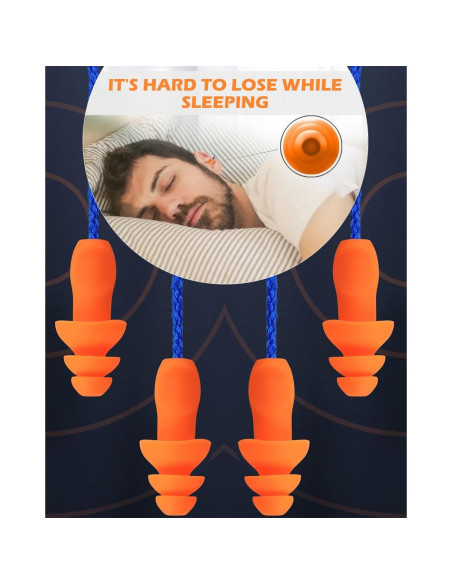 12 Pares de Tapones de Silicona BUYBUYGO con Cable Reutilizables