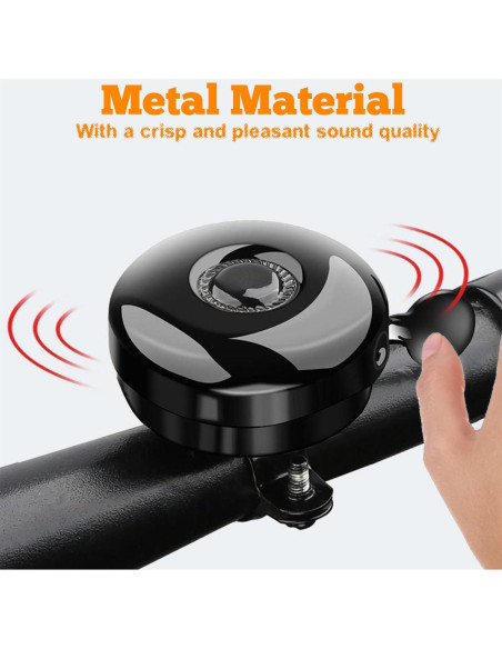 Timbres de Bicicleta Metálicos POSIKO - Paquete de 2 Sonido Fuerte