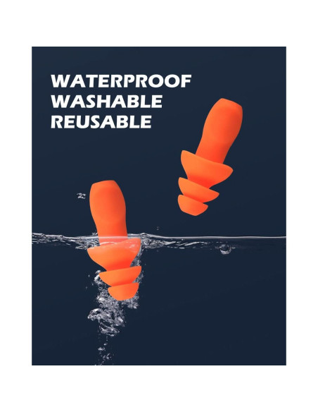 12 Pares de Tapones de Silicona BUYBUYGO con Cable Reutilizables