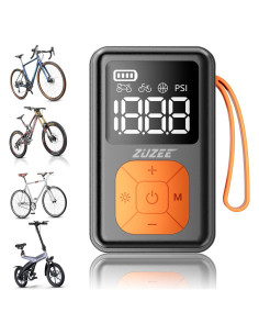 Mini Bomba de Bicicleta ZUZEE 150 PSI Portátil con Manómetro