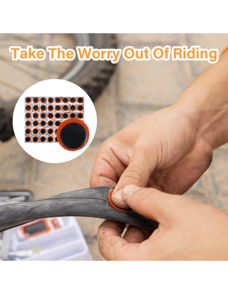 Giantree 96 Piezas Parche de Neumático de Bicicleta Goma